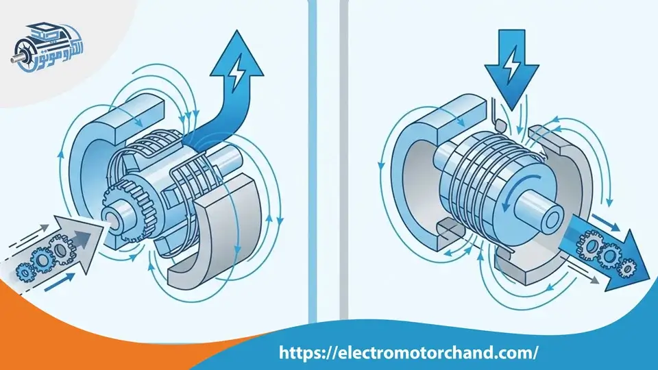 فرق ژنراتور و الکتروموتور